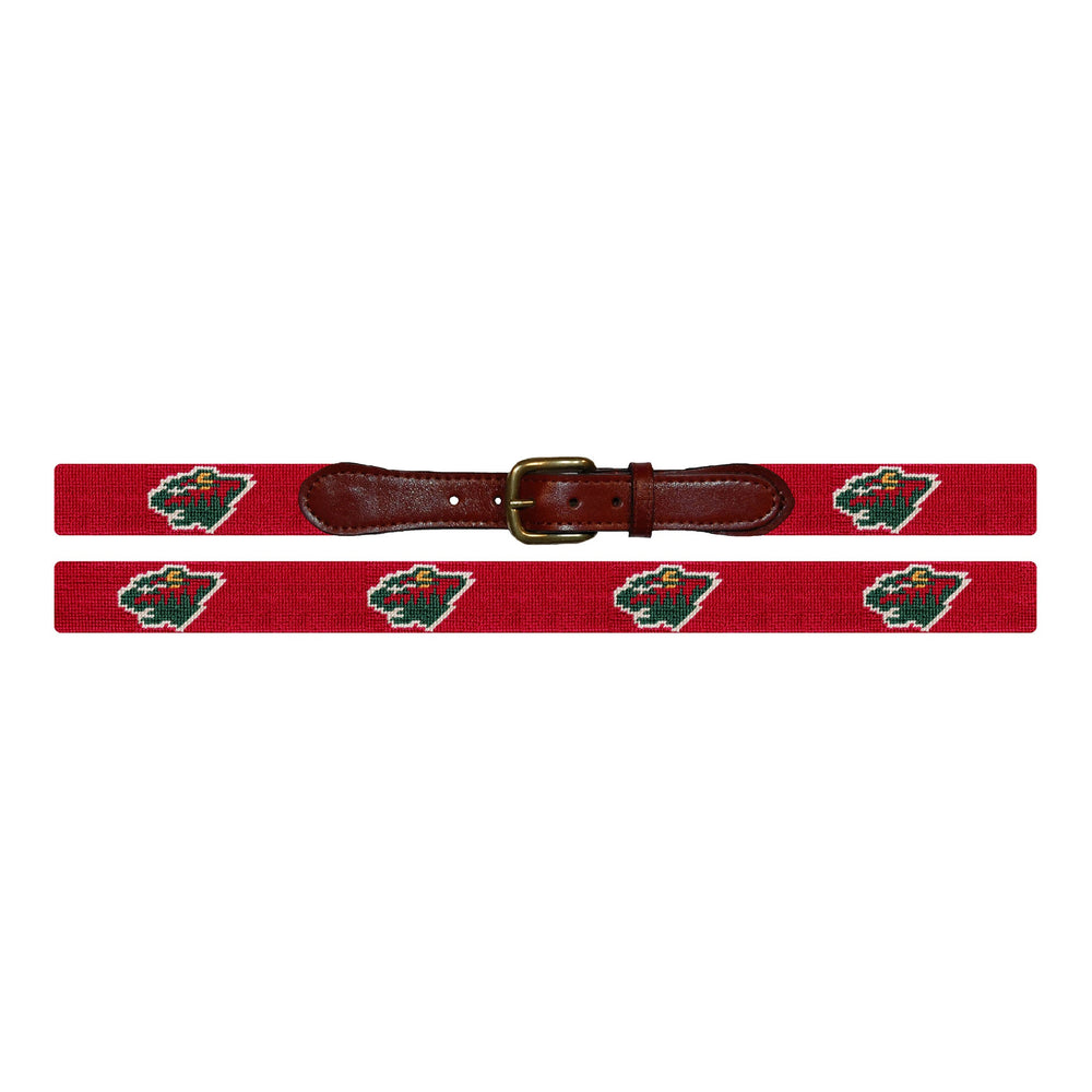 Smathers and Branson Minnesota Wild Needlepoint Belt Laid Out 