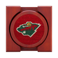 Smathers and Branson Minnesota Wild Needlepoint Coasters with coaster holder 