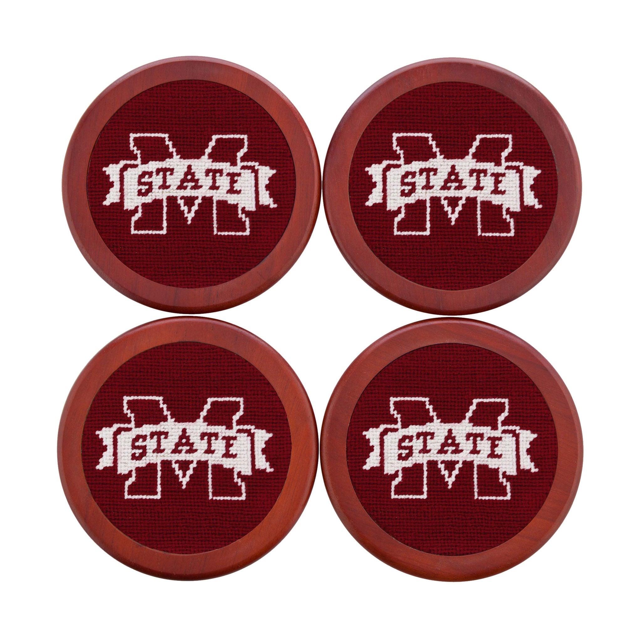 Smathers and Branson Mississippi State Needlepoint Coasters    