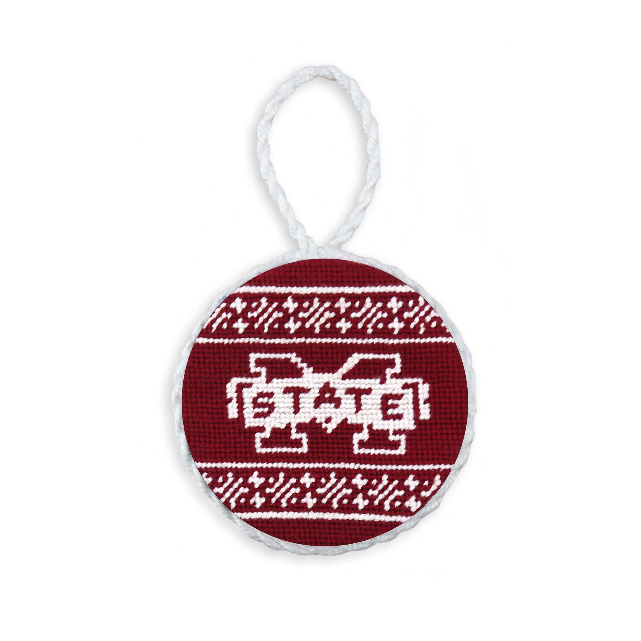 Mississippi State Fairisle Ornament
