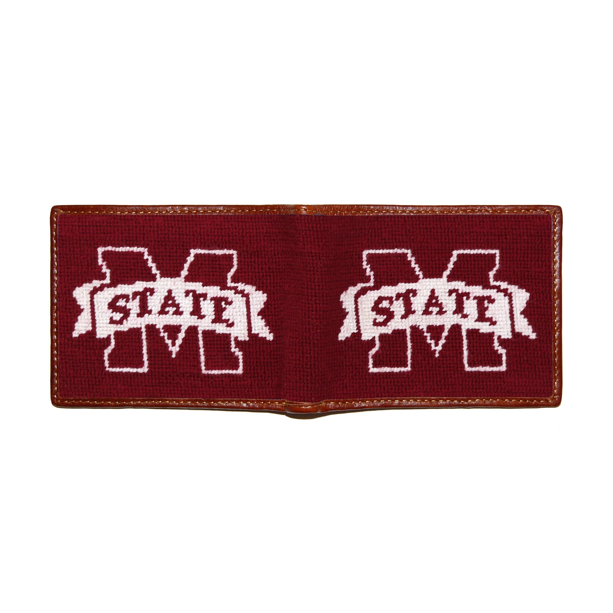 Smathers and Branson Mississippi  State Needlepoint Bi-Fold Wallet 