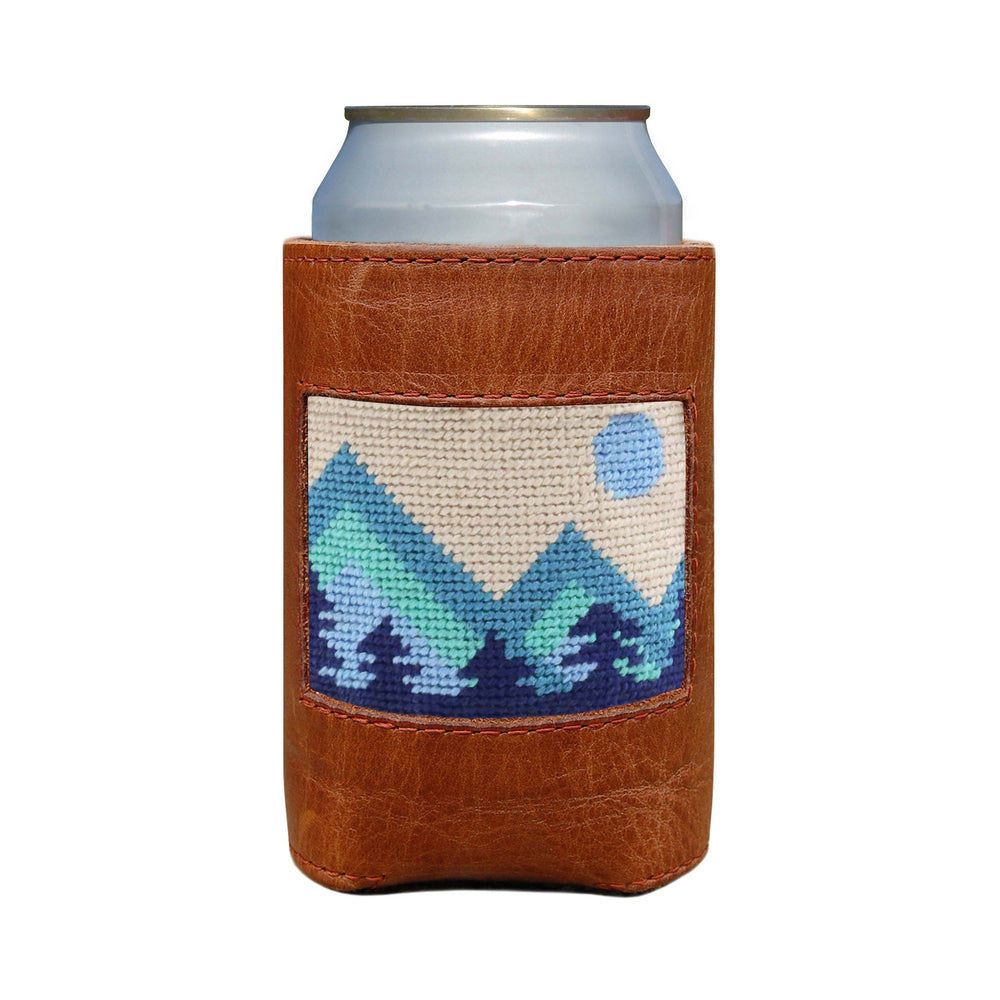 Smathers and Branson Mod Mountain Multi Needlepoint Can Cooler   