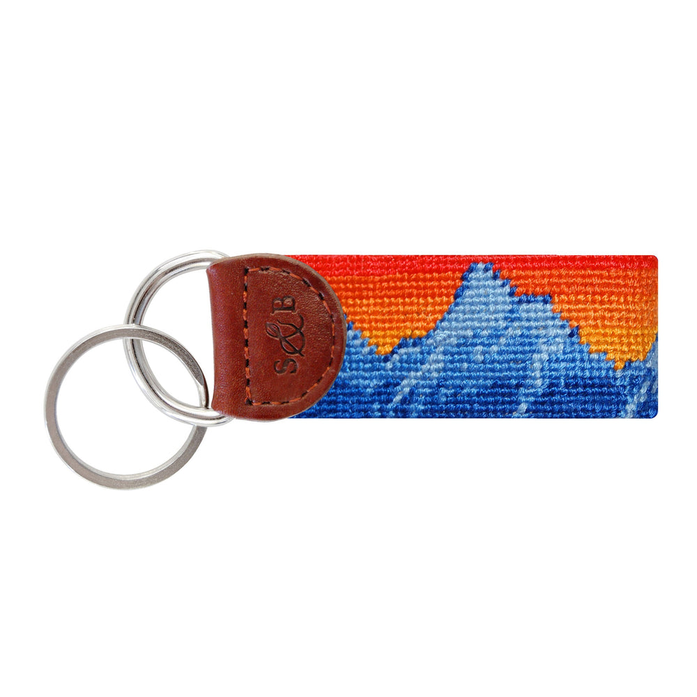 Smathers and Branson Mountain Sunset Needlepoint Key Fob  