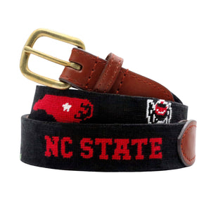 Smathers and Branson NC State Needlepoint Life Belt Black 