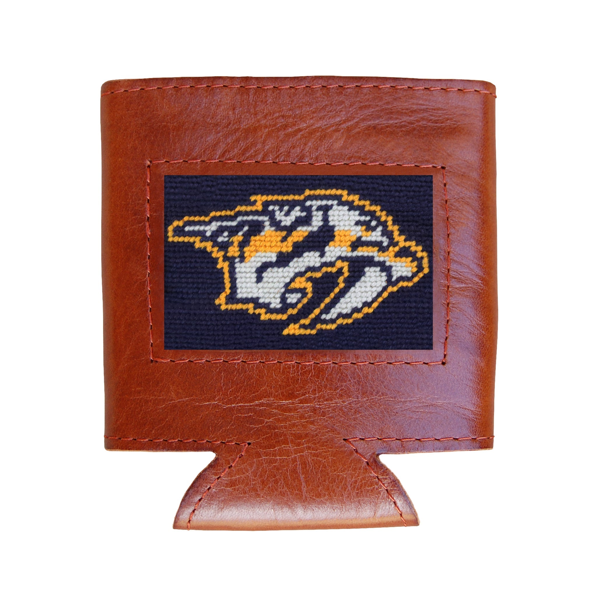 Smathers and Branson Nashville Predators Needlepoint Can Cooler Dark Navy   