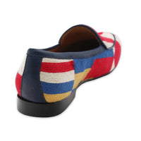 Smathers and Branson Nautical Flags Needlepoint Belgian Loafers Back 