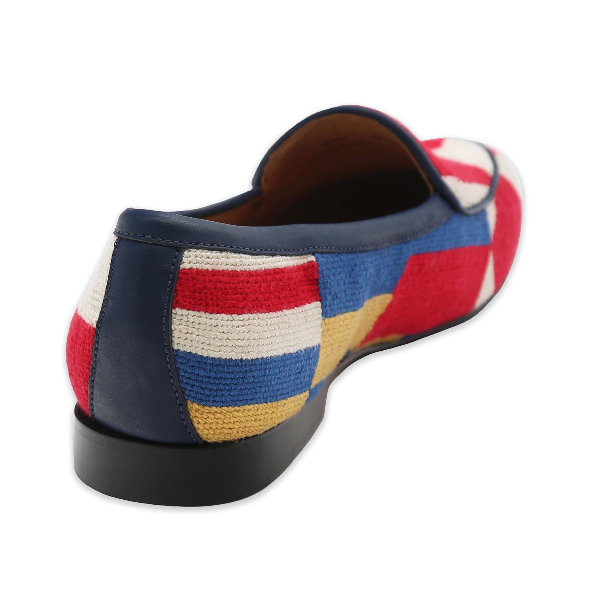 Smathers and Branson Nautical Flags Needlepoint Belgian Loafers Back 