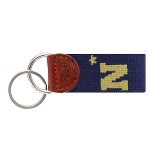 Smathers and Branson Naval Academy Needlepoint Key Fob  