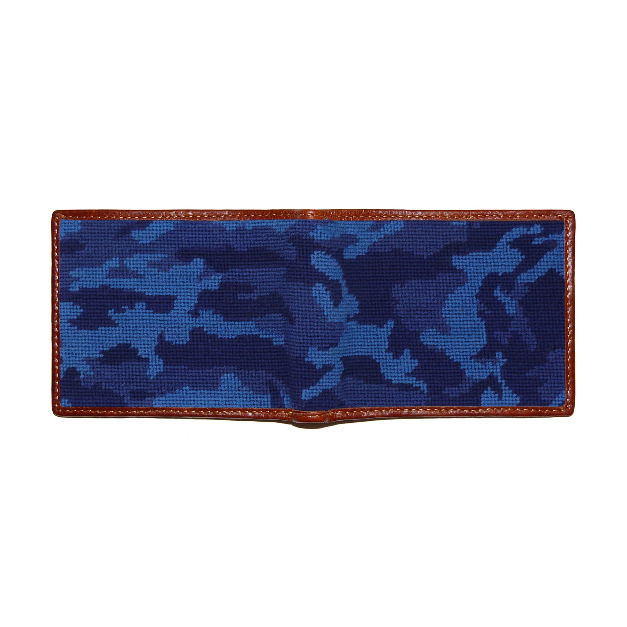 Smathers and Branson Navy Camo Needlepoint Bi-Fold Wallet  
