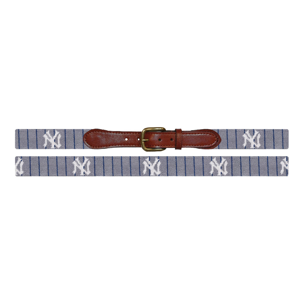 Smathers and Branson New York Yankees Cooperstown Needlepoint Belt Laid Out 