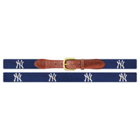 Smathers and Branson New York Yankees Needlepoint Belt Laid Out 
