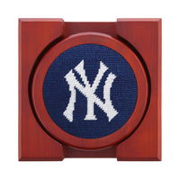 Smathers and Branson New York Yankees Needlepoint Coasters with coaster holder 