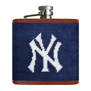 Smathers and Branson New York Yankees Needlepoint Flask Front 