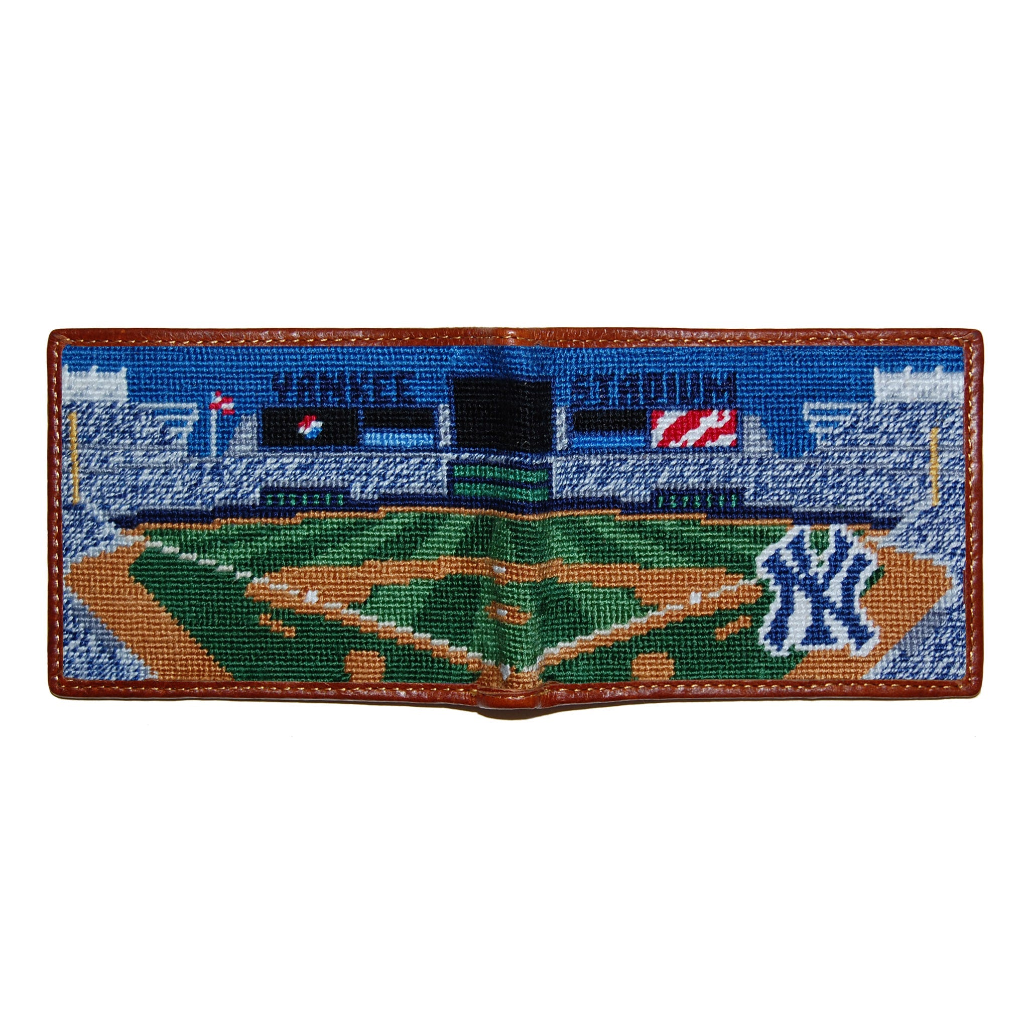 Smathers and Branson New York Yankees Stadium Needlepoint Bi-Fold Wallet 