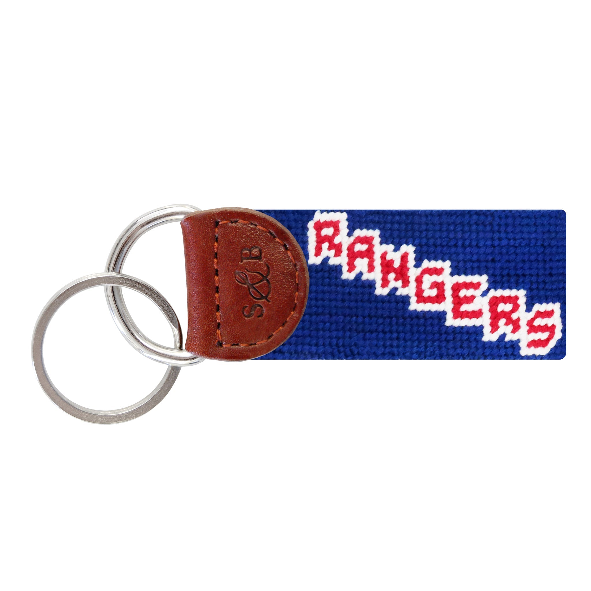 Smathers and Branson New York Rangers Text Needlepoint Key Fob 