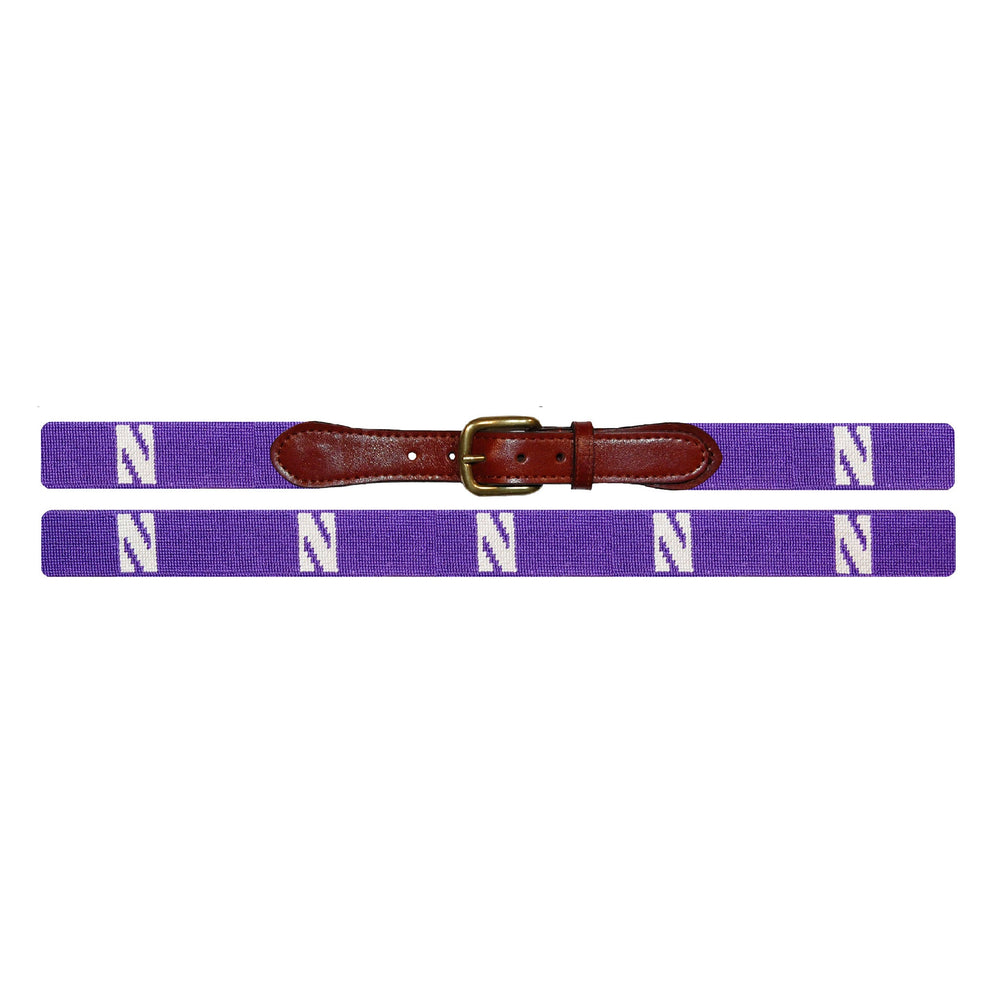 Smathers and Branson Northwestern Needlepoint Belt Laid Out 