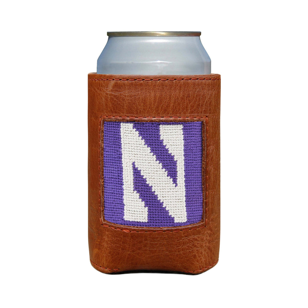 Smathers and Branson Northwestern Needlepoint Can Cooler   