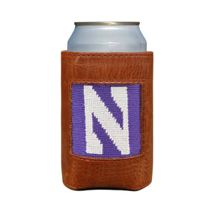 Smathers and Branson Northwestern Needlepoint Can Cooler   