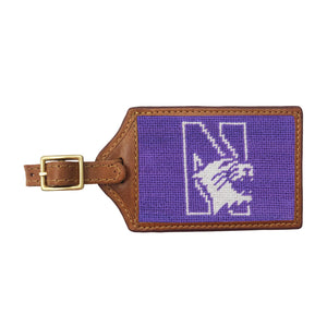 Smathers and Branson Northwestern Needlepoint Luggage Tag 