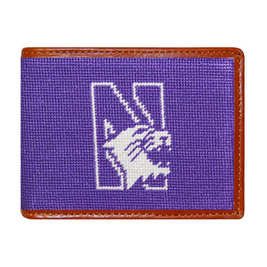 Smathers and Branson Northwestern Needlepoint Bi-Fold Wallet 