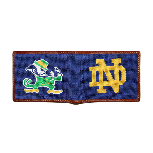 Smathers and Branson Notre Dame Needlepoint Bi-Fold Wallet 