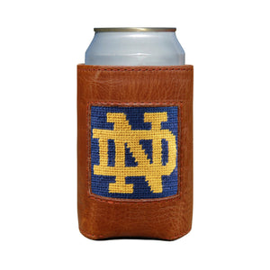 Smathers and Branson Notre Dame ND Needlepoint Can Cooler Classic Navy   
