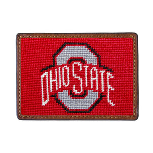 Smathers and Branson Ohio State Needlepoint Credit Card Wallet Front side