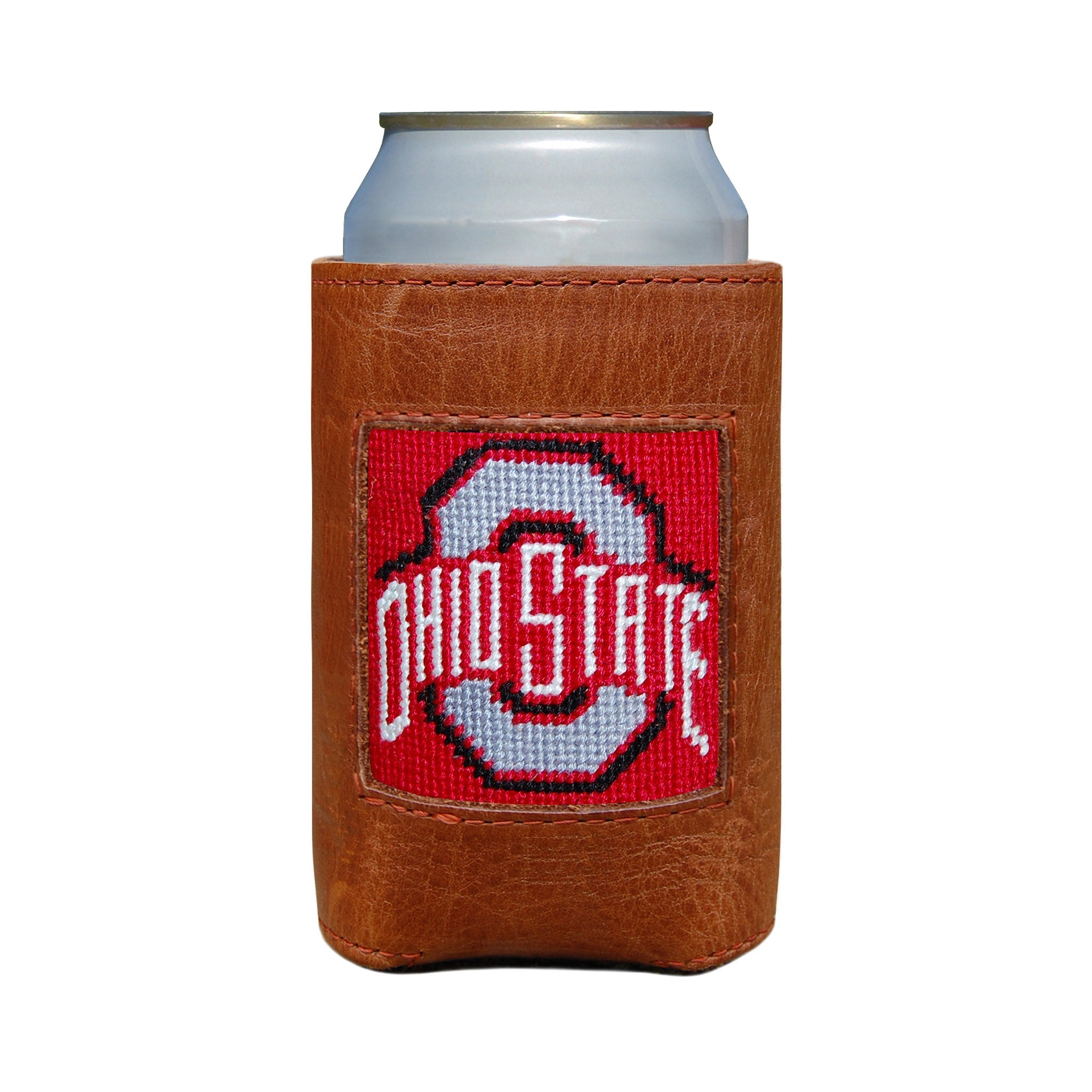 Smathers and Branson Ohio State Needlepoint Can Cooler On a Can 