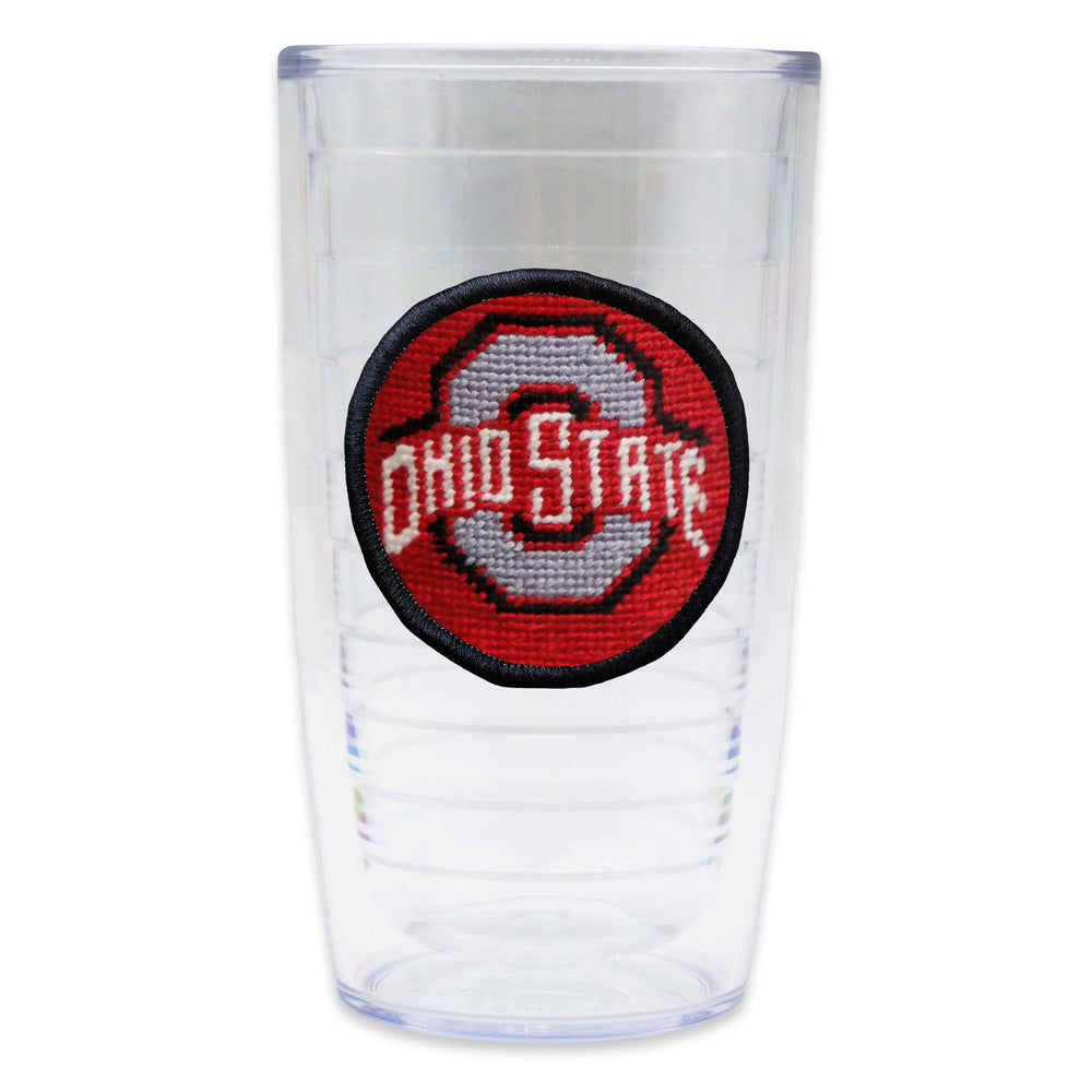 Smathers and Branson Ohio State Needlepoint Tervis Tumbler Red Black Edge   