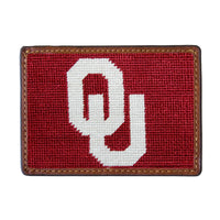 Smathers and Branson Oklahoma Needlepoint Credit Card Wallet Front side
