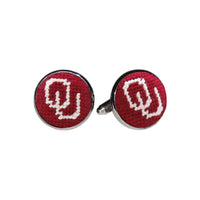 Smathers and Branson Oklahoma Needlepoint Cufflinks  