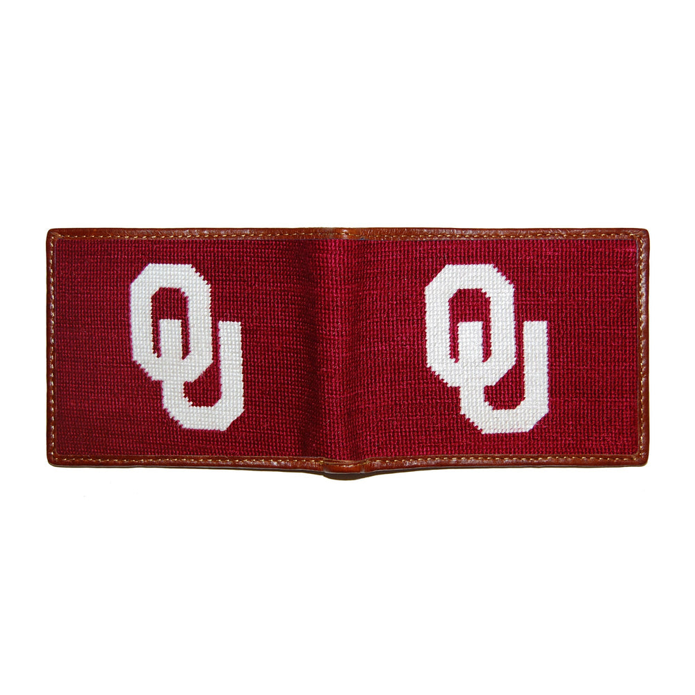 Smathers and Branson Oklahoma Needlepoint Bi-Fold Wallet 