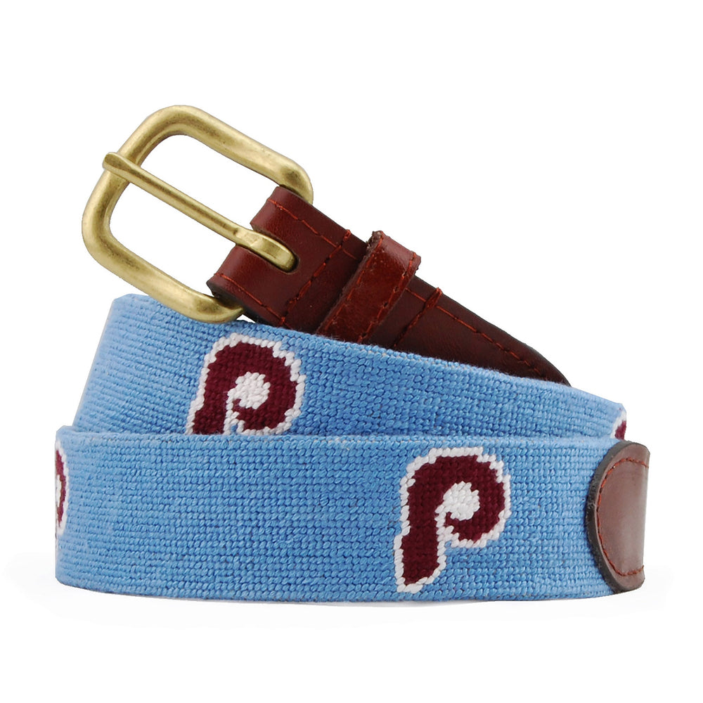 Smathers and Branson Philadelphia Phillies Cooperstown Needlepoint Belt 
