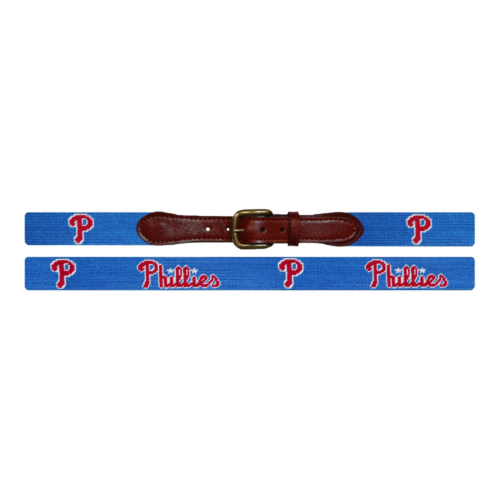 Smathers and Branson Philadelphia Phillies Needlepoint Belt Laid Out 