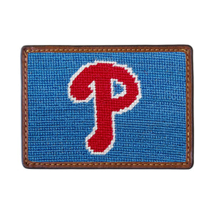 Smathers and Branson Philadelphia Phillies Needlepoint Credit Card Wallet Front side