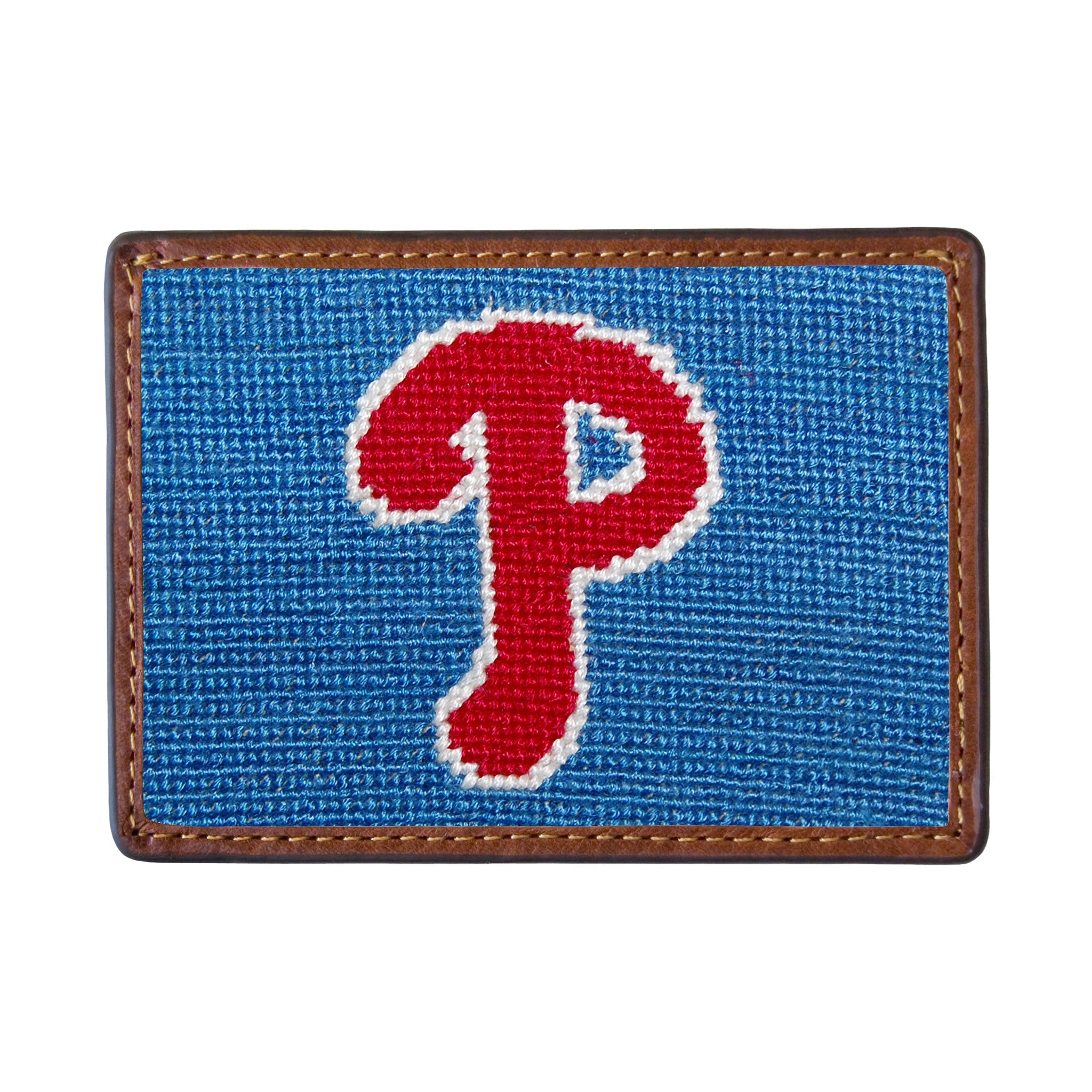 Smathers and Branson Philadelphia Phillies Needlepoint Credit Card Wallet Front side