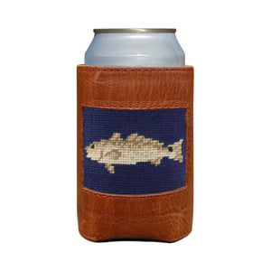 Smathers and Branson Redfish Dark Navy Needlepoint Can Cooler   