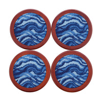 Smathers and Branson Riptide Multi Needlepoint Coasters    