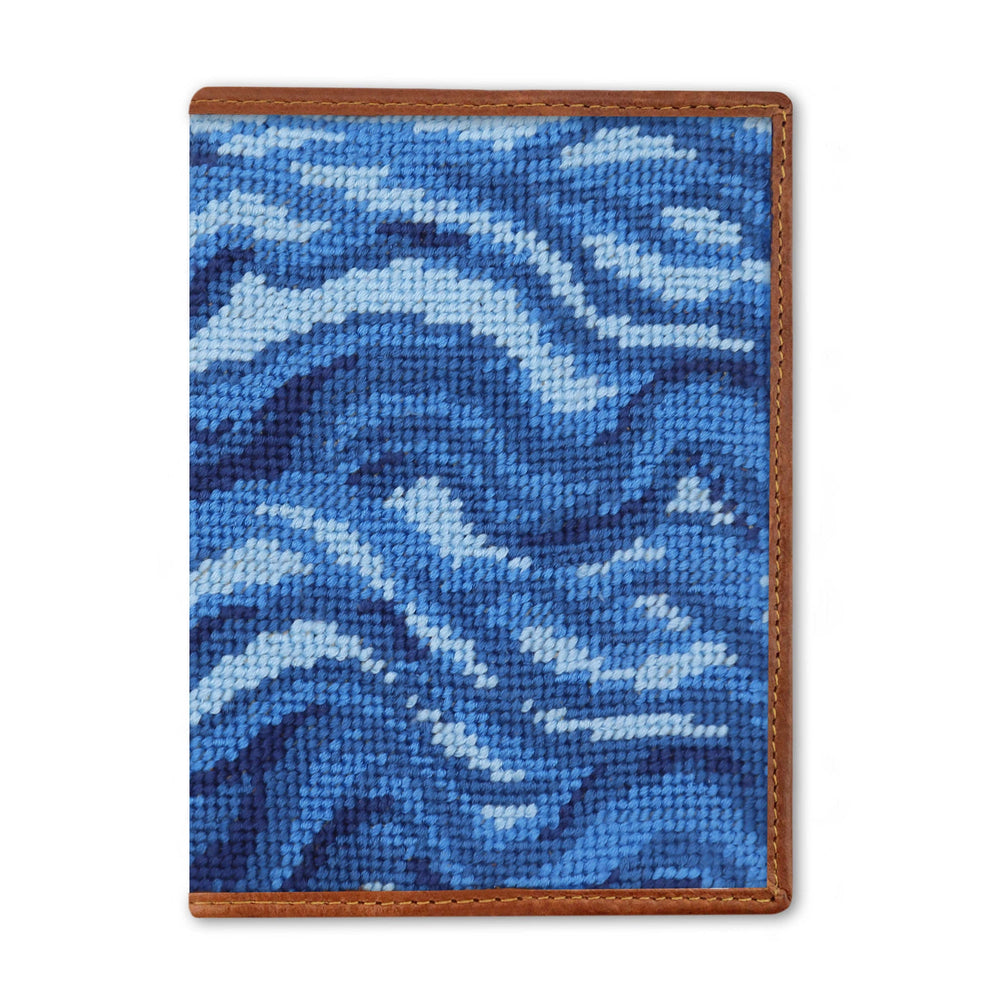 Smathers and Branson Riptide Multi Needlepoint Passport Case  