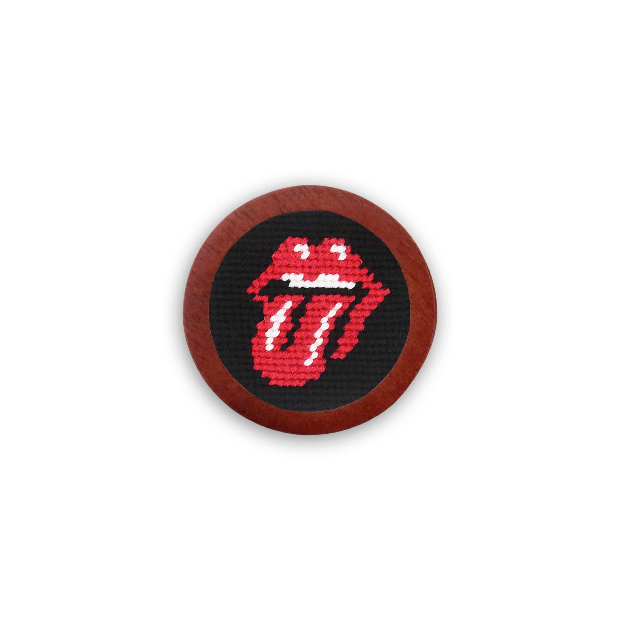 Smathers and Branson Rolling Stones Black Needlepoint Golf Ball Marker 