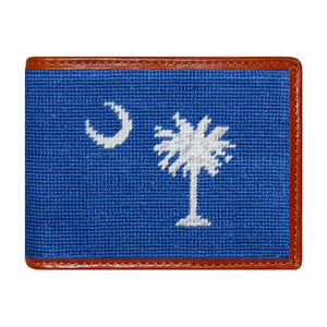 Smathers and Branson SC Flag Blueberry Needlepoint Bi-Fold Wallet  