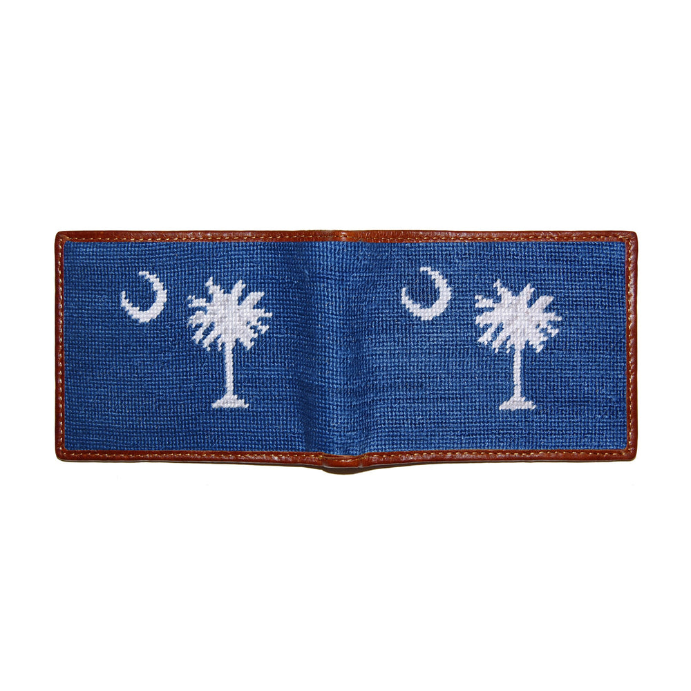 Smathers and Branson SC  State Flag Blueberry Needlepoint Bi-Fold Wallet  
