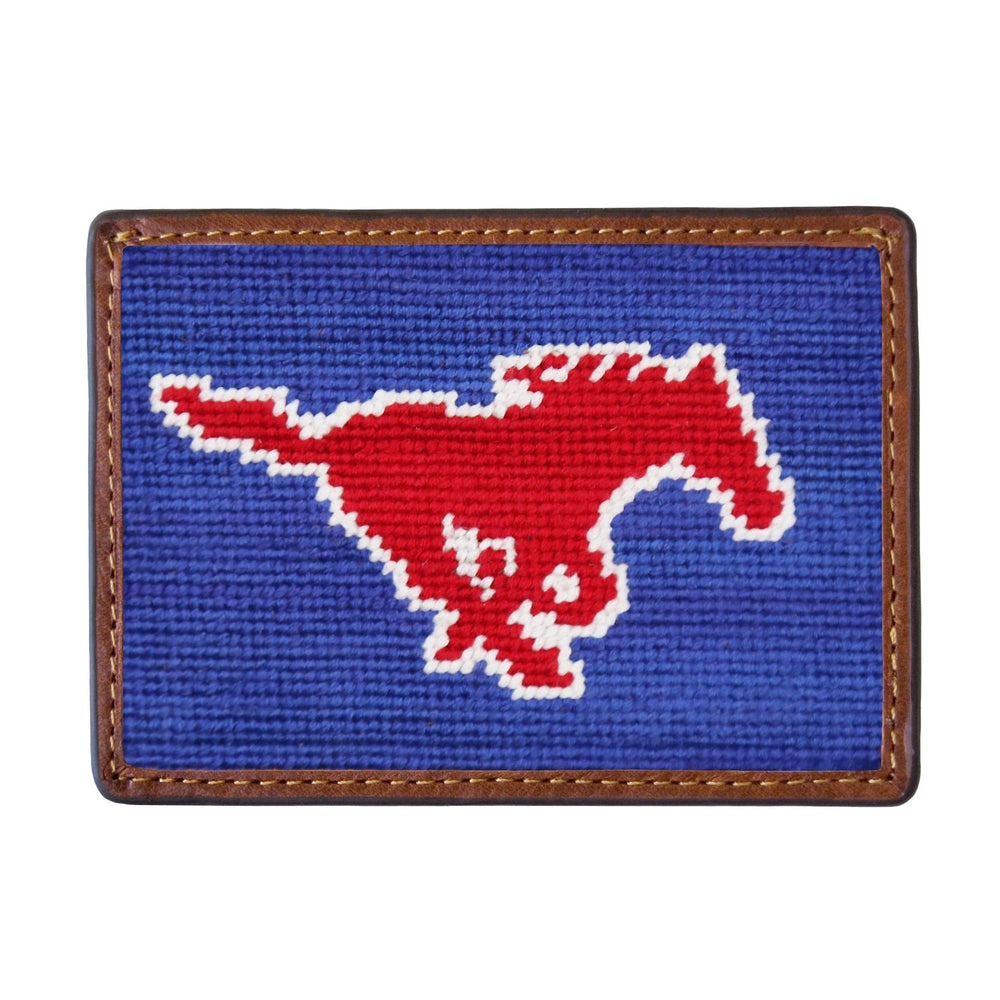 Smathers and Branson SMU Royal Needlepoint Credit Card Wallet 