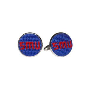 Smathers and Branson SMU Royal Needlepoint Cufflinks  