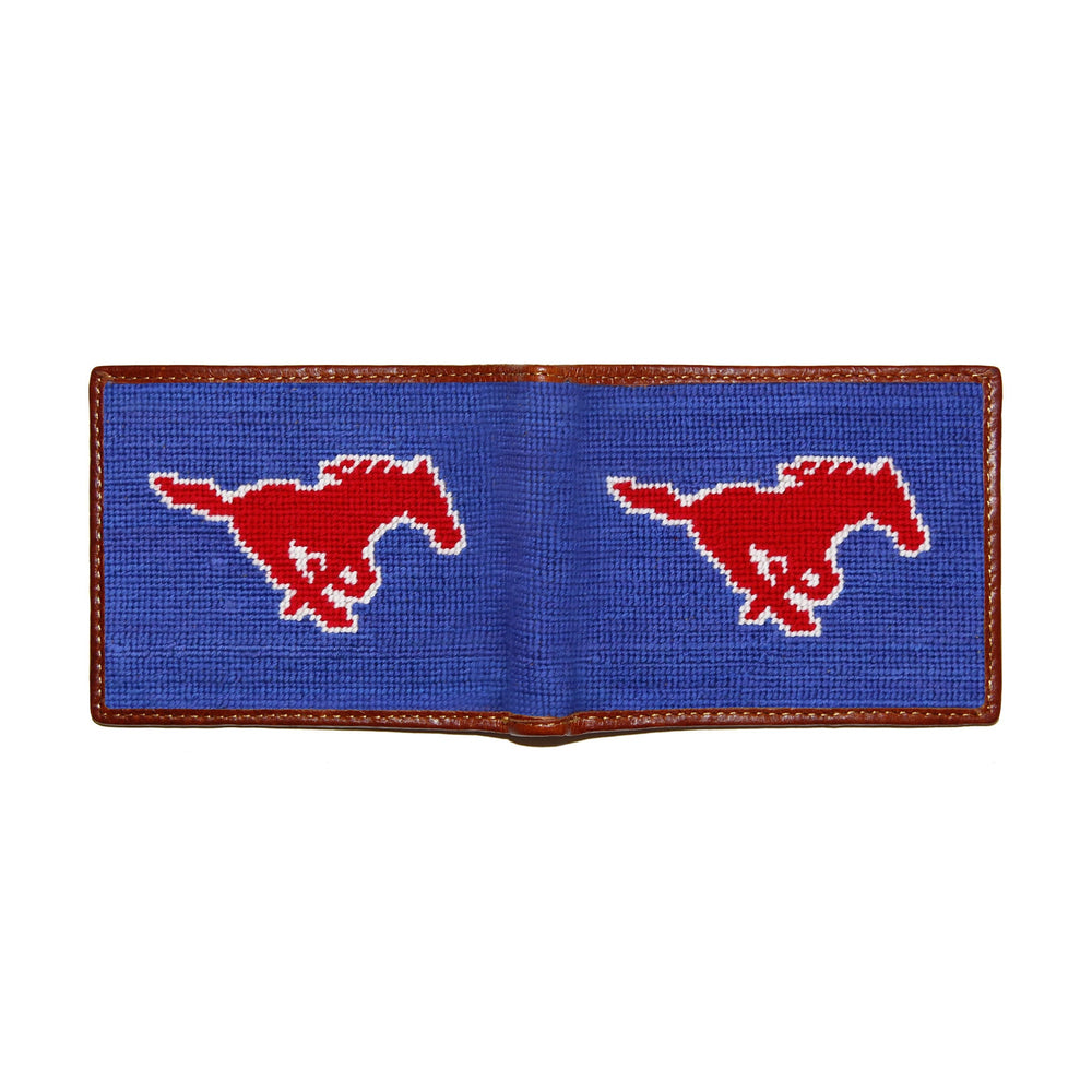 Smathers and Branson SMU Royal Needlepoint Bi-Fold Wallet  