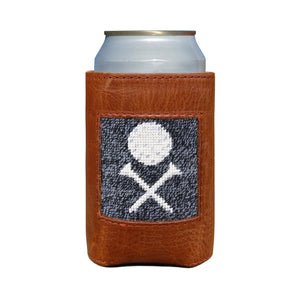 Smathers and Branson Scratch Golf Heathered Black Needlepoint Can Cooler   