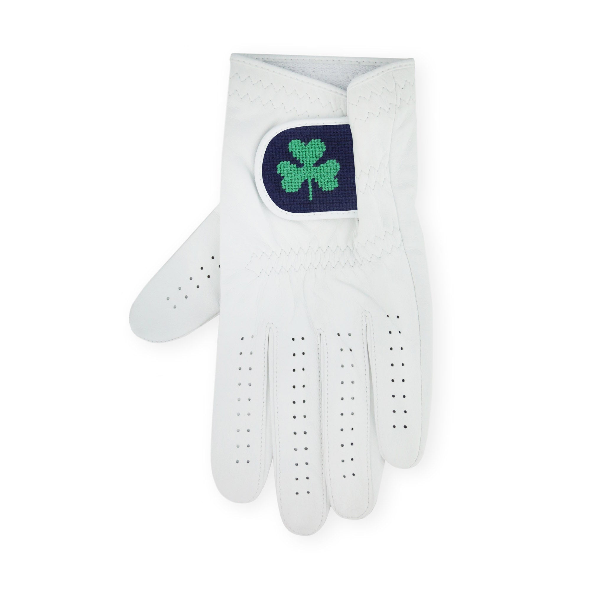 Smathers and Branson Shamrock Dark Navy Needlepoint Golf Glove  