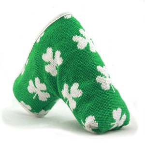 Smathers and Branson Shamrock Kelly  Needlepoint Putter Headcover Side view  