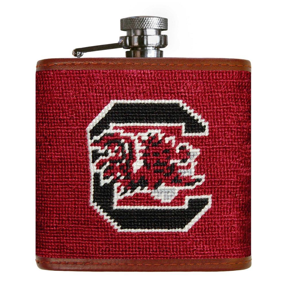 Smathers and Branson South Carolina Needlepoint Flask Front 