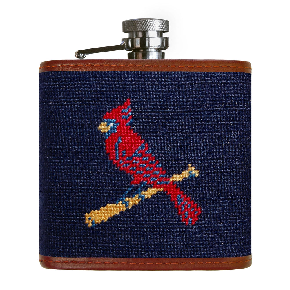 Smathers and Branson St Louis Cardinals Needlepoint Flask Front 